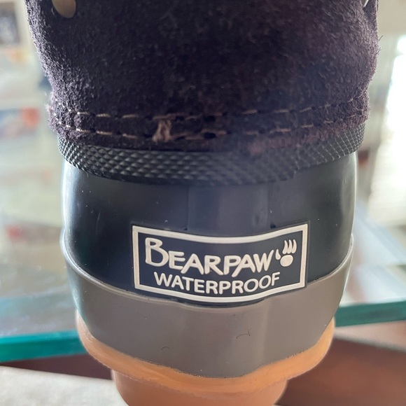 BEARPAW Women's Floral Tess Faux Fur-Trim Duck Boot Winter White US 6M / EUR 37 - Picture 7 of 8